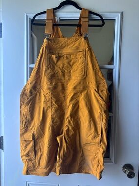 Duluth Trading Co. Mustard Yellow Workwear Overalls